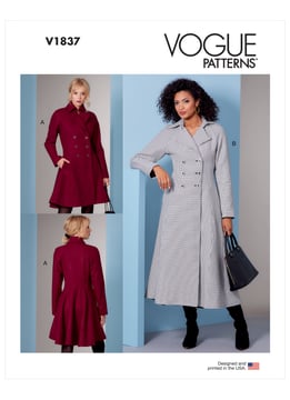 Patron Vogue Manteau Femme #V1837 Taille 40-48
