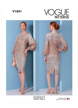 Patron Vogue Robe de cocktail femme #V1841 Taille 38-44