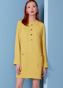 Patron Vogue Robe Femme avec patte de boutonnage #V1844 Taille 40-48