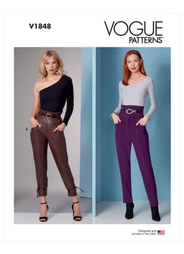 Patrons Vogue pour femmes pantalons étroits #V1848 tailles 38-44