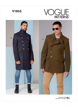 Patron Vogue Manteau Homme #V1853.MUU