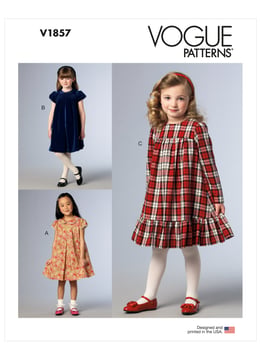 Patron Vogue Robe Enfant Fille #V1857CDD Taille 30-34