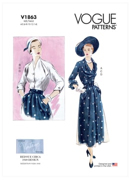 Patron Vogue Jupe-chemise pour femmes #V1863 Taille 40-48