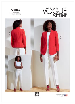 Patron Vogue Tailleur-pantalon femme #V1867 Taille 40-48