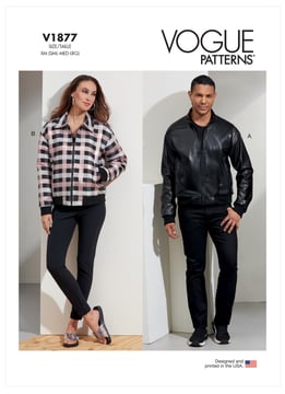 Patron Vogue Veste Femme Homme #V1877XM Taille 44-54