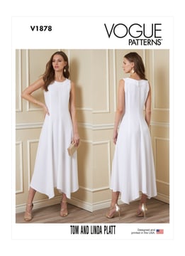 Patron Vogue Robe sans manches femme #V1878 Taille 40-48