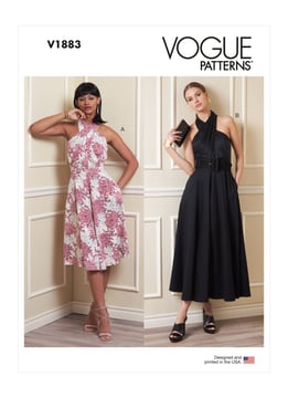 Patron Vogue Robe dos nu pour femmes #V1883 Taille 32-40