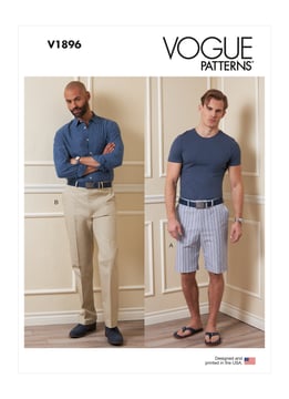 Patrons Vogue Pantalons et Shorts Homme #V1896MUU Taille 44-50