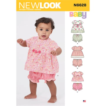 Patrón New Look Bebés Conjunto para bebé N6628A