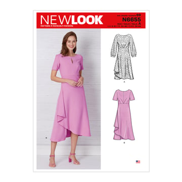 Vestidos en dos largos con diferentes mangas  #N6655A