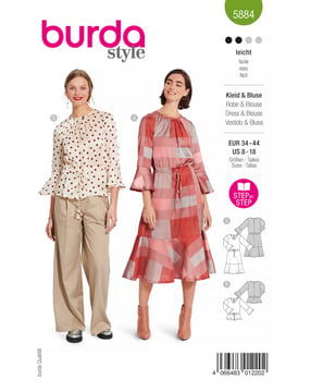 Blouse & robe n°5884 Automne/Hiver 2023 | Patron Pochette