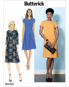 Patrons Butterick Robe Femme #B6480A5 Taille 32-40