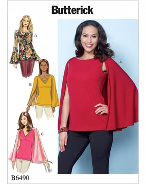 Patron Butterick pour haut femme #B6490E5 tailles 40-48