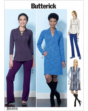 Patron Butterick Robe femme avec manches raglan #B6494E5 Taille 40-48