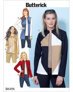 Patrons Butterick pour veste et gilets femmes avec variations #B6496A5 Taille 32-40
