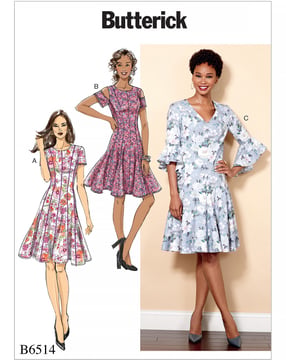 Patron Butterick Robe Femme #B6514E5 Taille 40-48