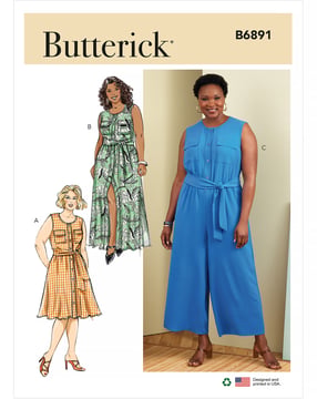 Butterick B6891RR Robes sans manches Tailles 44-50