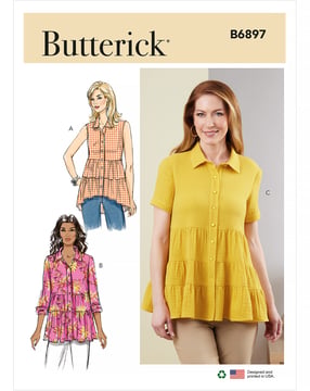 Patrons Butterick pour chemises femmes #B6897B5 Taille 34-42
