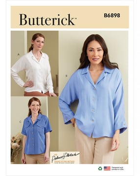 Patrons Butterick pour chemisiers femmes avec coutures princesse #B6898B5 tailles 34-42