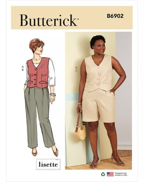 Patron Butterick pour femme Veste avec liens #B6902W3 Taille 56-64