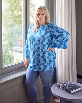 Bluzka nr 404 | satyna | Burda curvy 04/24 | Wykrój PDF