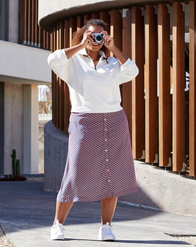 Chambray Falda 127  B | Burda Style 06/22 | Patrón de costura PDF