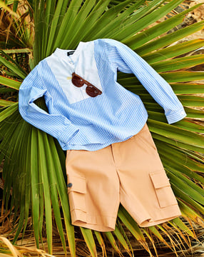 Chemise pour enfants en coton mélangé n°134 | Burda Style 06/22 | Patron de couture PDF