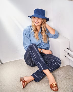 Spodnie nr 130 | dżins | Burda Style 07/26 best of Burda Plus Wiosna/Lato 2020 | Wykrój PDF