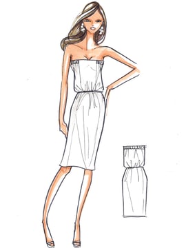 Gathered Tube Designer Dress 04/2010 | PDF Sewing Pattern