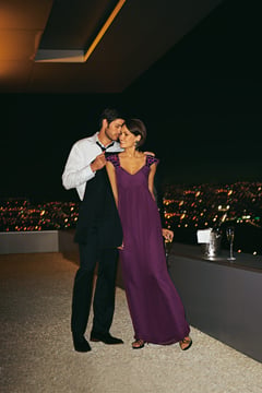 Long Evening Dress with Jeweled Shoulders | PDF Sewing Pattern