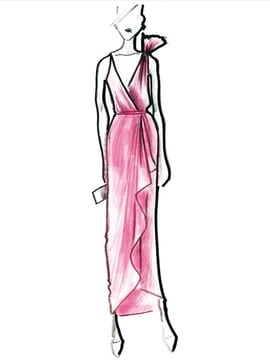 Designer Cascade Dress 05/2011 | PDF Sewing Pattern