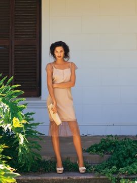 Dress with Lace Hem and Sleeves 07/2011 | PDF Sewing Pattern