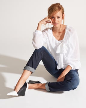 Elasticated Tie Neck Blouse 02/2015 | PDF Sewing Pattern