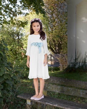 Girl's Knee-Length Ruffle Trim Dress 02/2015 | PDF Sewing Pattern