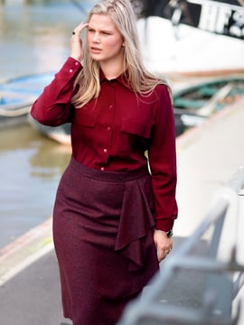 Pencil Skirt with Ruffle (Plus Size) 11/2015 | PDF Sewing Pattern