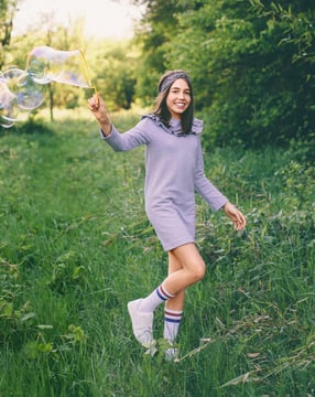 stretchstof meisjesjurk 131 | Burda Style 09/17 | PDF naaipatronen