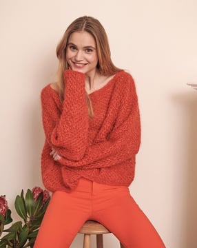 Oversized trui in netpatentpatroon  #30 | burda breien nr 03 - 2022 | PDF patroon