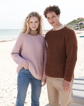Unisex-trui in halve patent #02 | burda breien nr 05 - 2022 | PDF breipatronen