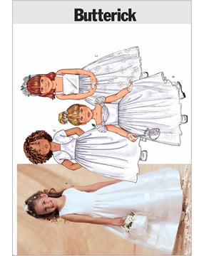 Patrons Butterick pour filles enfants - #B33512 Taille 92-104