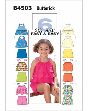 Patron Butterick Combinaison enfant fille #B4503CDD Taille 92-116