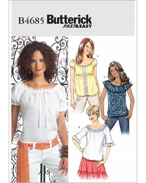Patron Butterick pour chemisier femme #B4685BB taille 34-40
