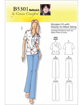 Patron Butterick pour femme, haut pantalon #B5301FEMME Taille 50-58