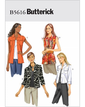 Patron Butterick pour veste femme #B5616E5 Taille 40-48