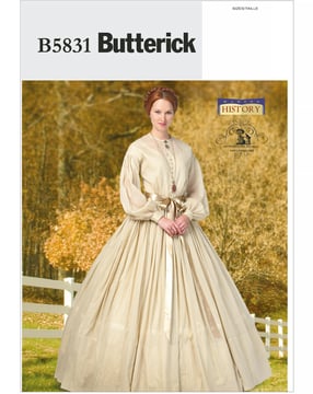 Patron Butterick Femme Costume Historique #B5831B5 Taille 34-42