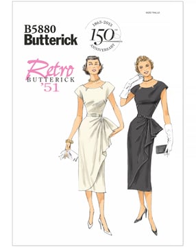 Patrons Butterick Femme Vintage #B5880E5 Taille 40-44