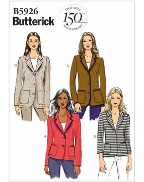 Patron Butterick Veste Femme #B5926B5 Taille 34-42