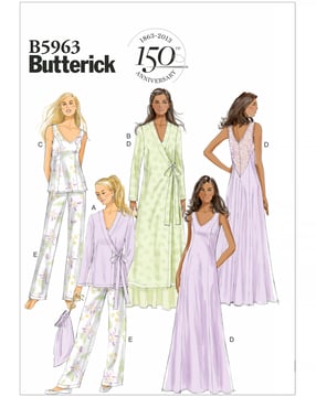 Patron Butterick Pyjama femme #B5963E5 Taille 40-48