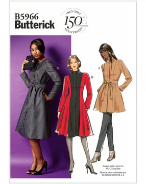 Patron Butterick Manteau Femme #B5966B5 Taille 34-42