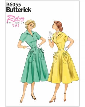 Patrons Butterick Robe Femme #B6055E5 Taille 40-48