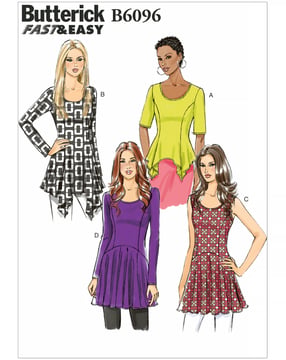 Patron Butterick pour femme Top #B6096A5 Taille 32-40